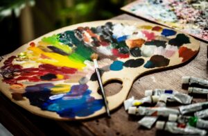 Artist color wooden palette