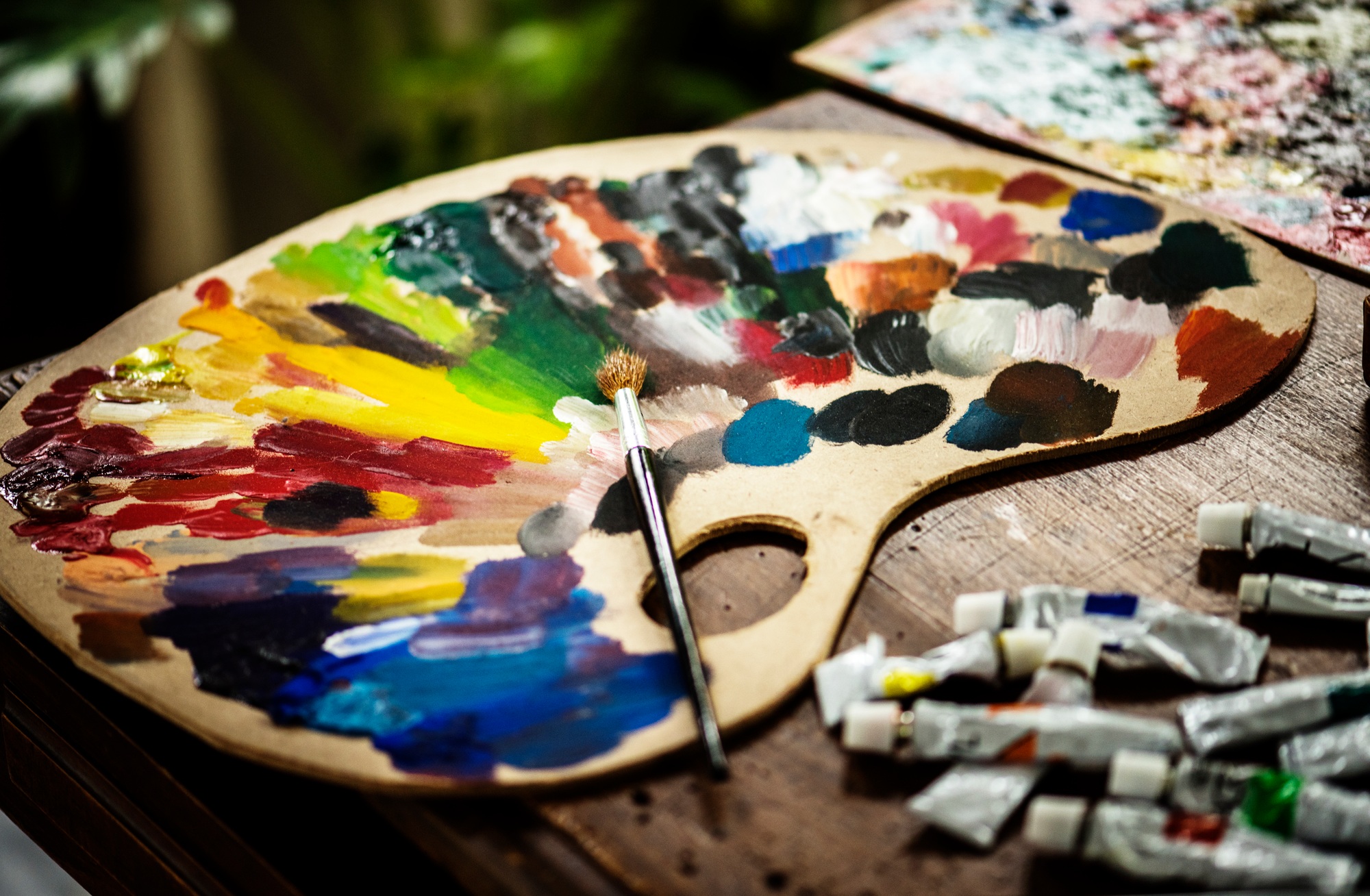 Artist color wooden palette