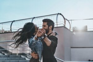 Expressing feelings with a dance.
