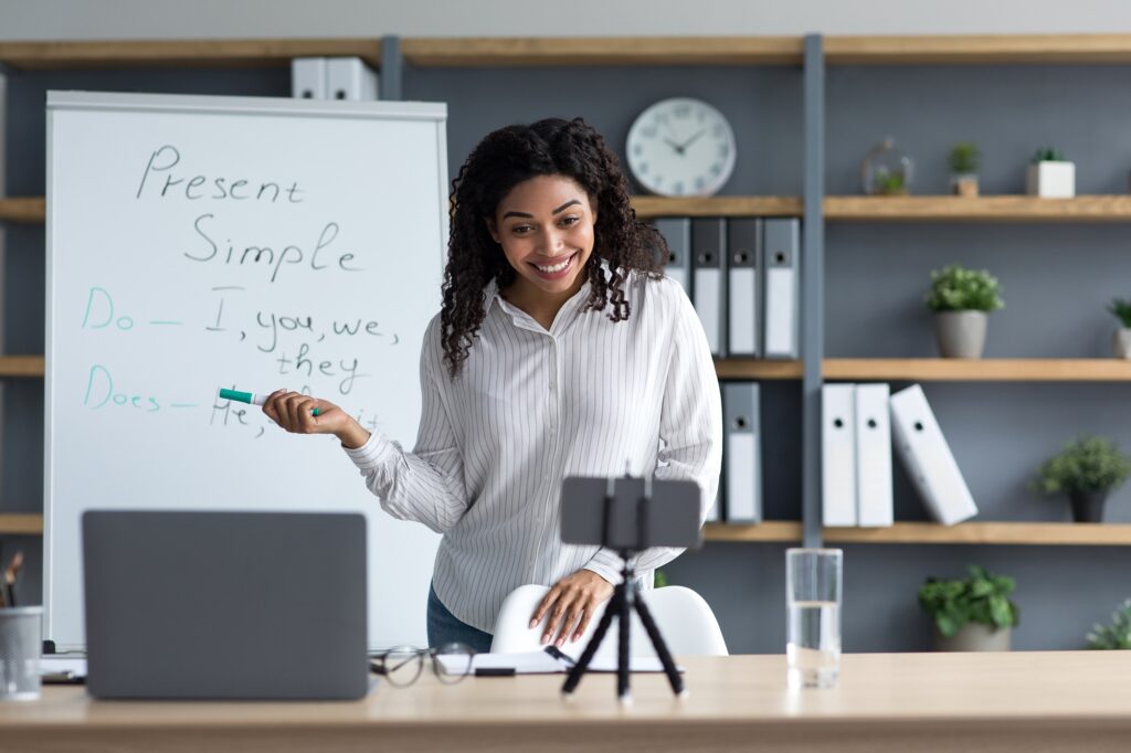 Modern online tutor, new normal, social distance and education, covid-19
