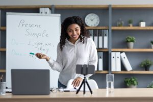 Modern online tutor, new normal, social distance and education, covid-19