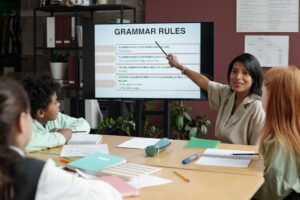 Pointing at English grammar rules