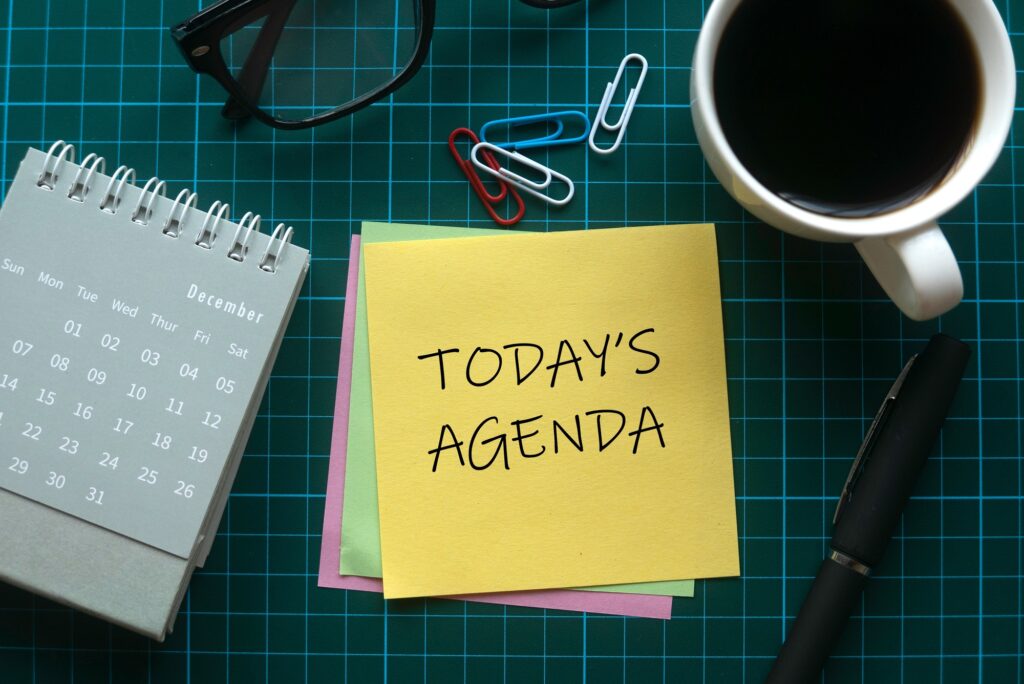 Today's agenda